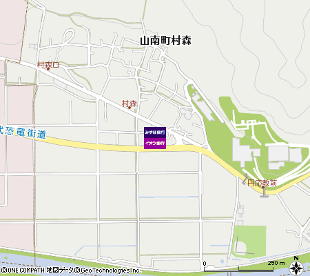 ミニストップ山南町村森店出張所（ATM）付近の地図